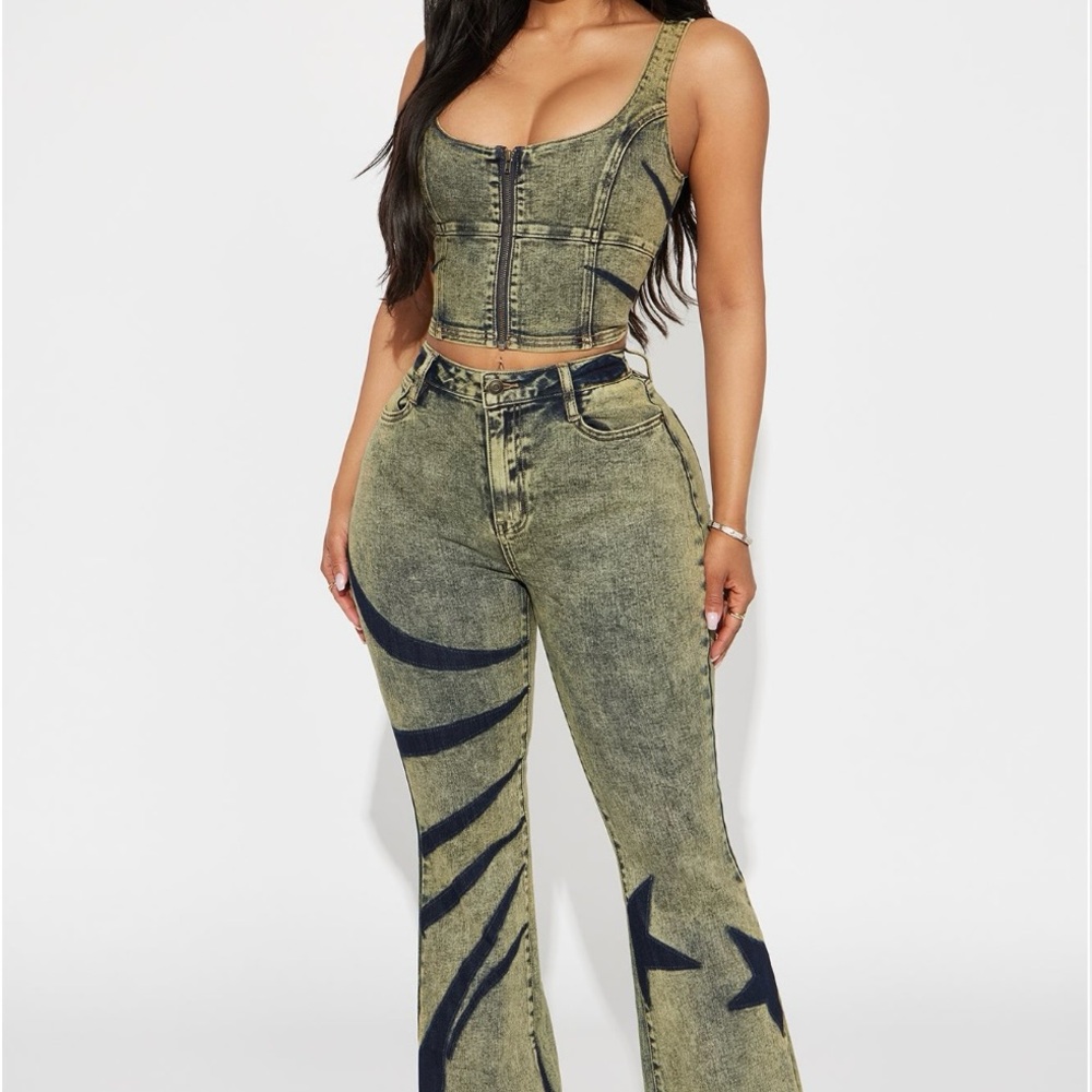 Stylish Denim Two-Piece Set